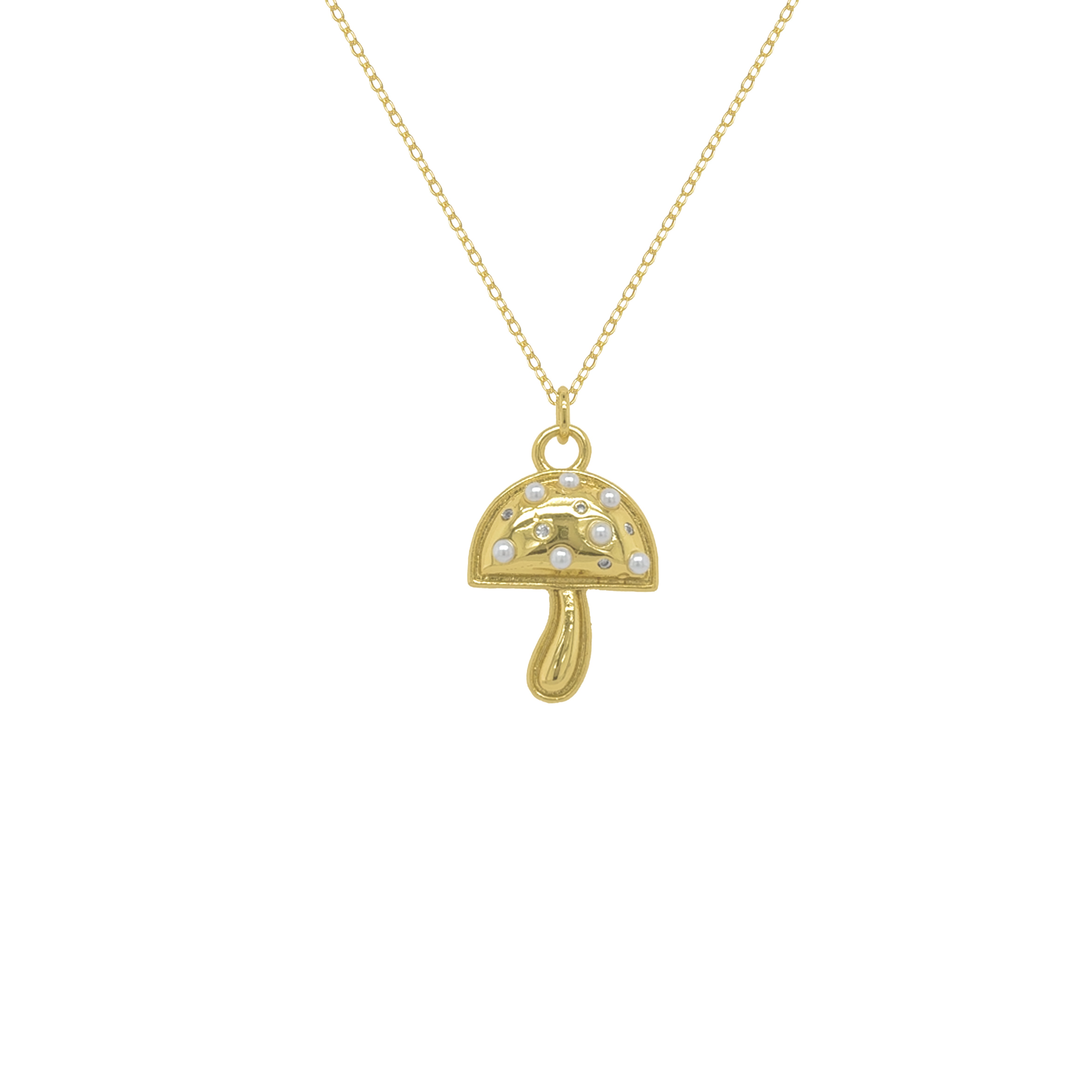 GOLDEN MUSHROOM NECKLACE