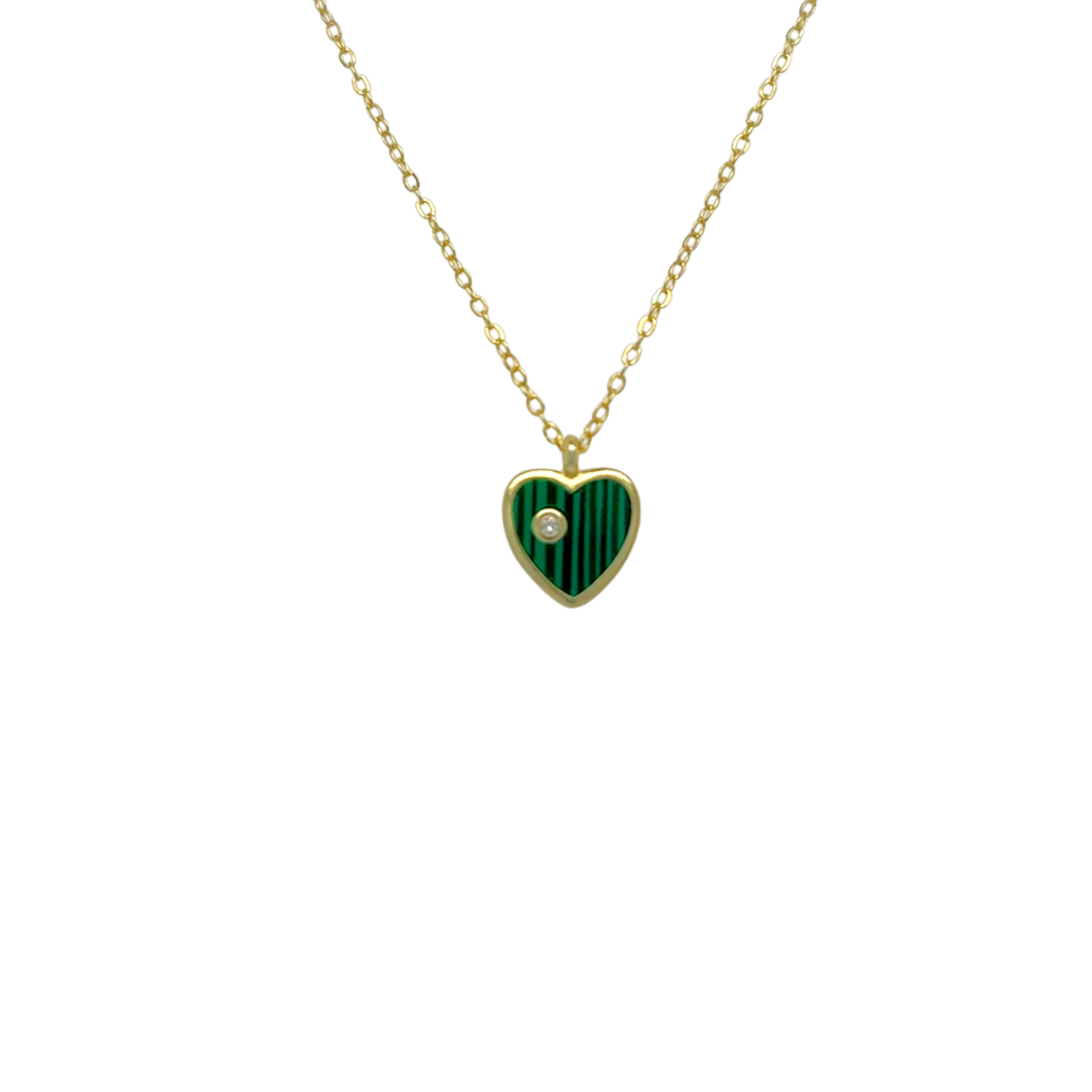 MALACHITE HEART NECKLACE