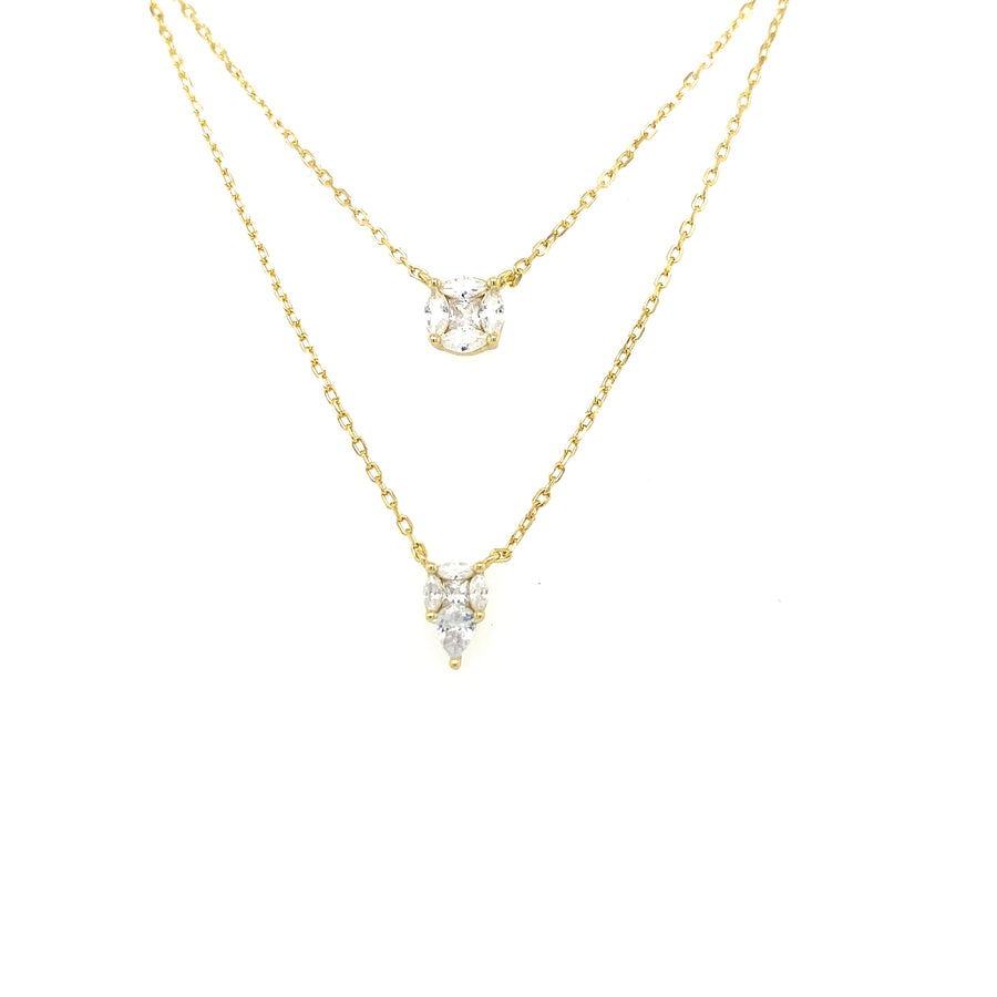 DOUBLE ZIRC NECKLACE