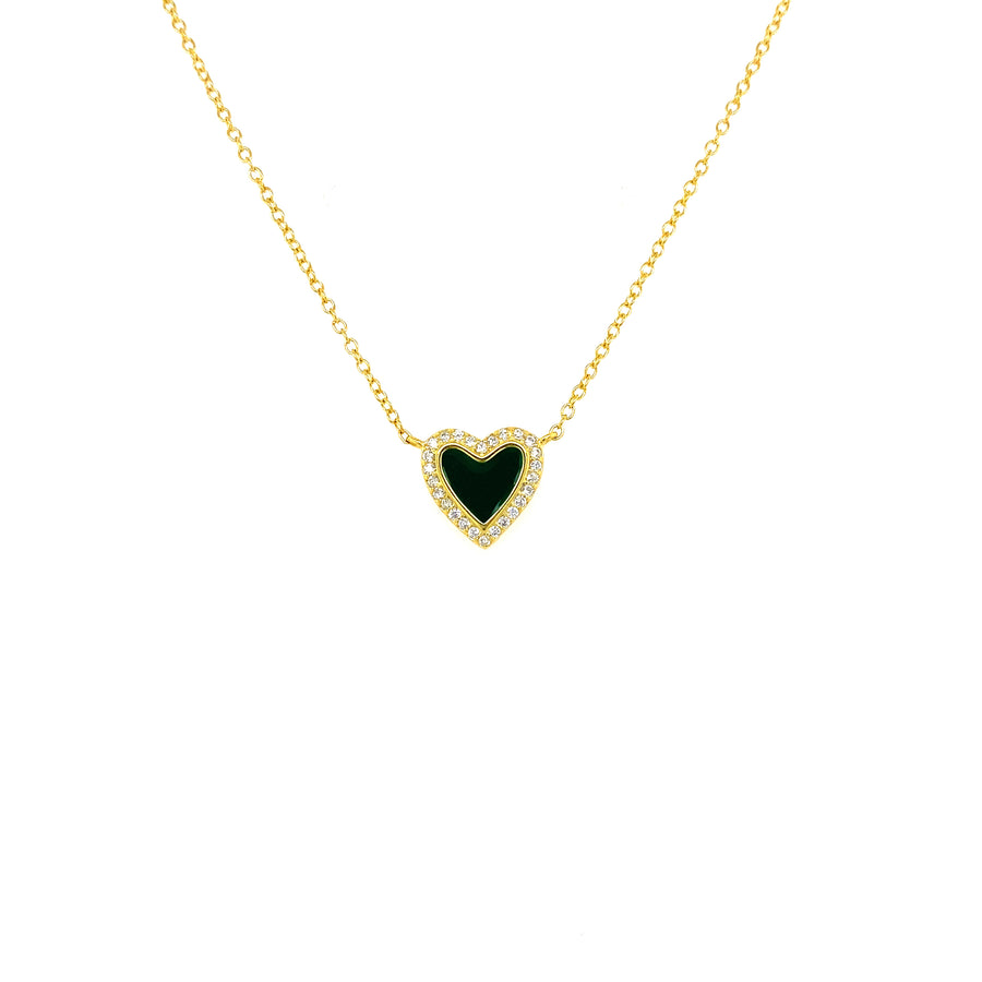 GREEN HEART NECKLACE
