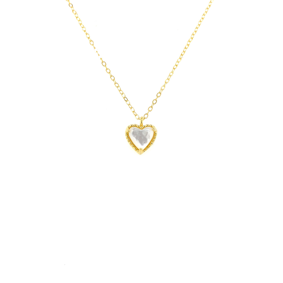 WHITE HEART NECKLACE