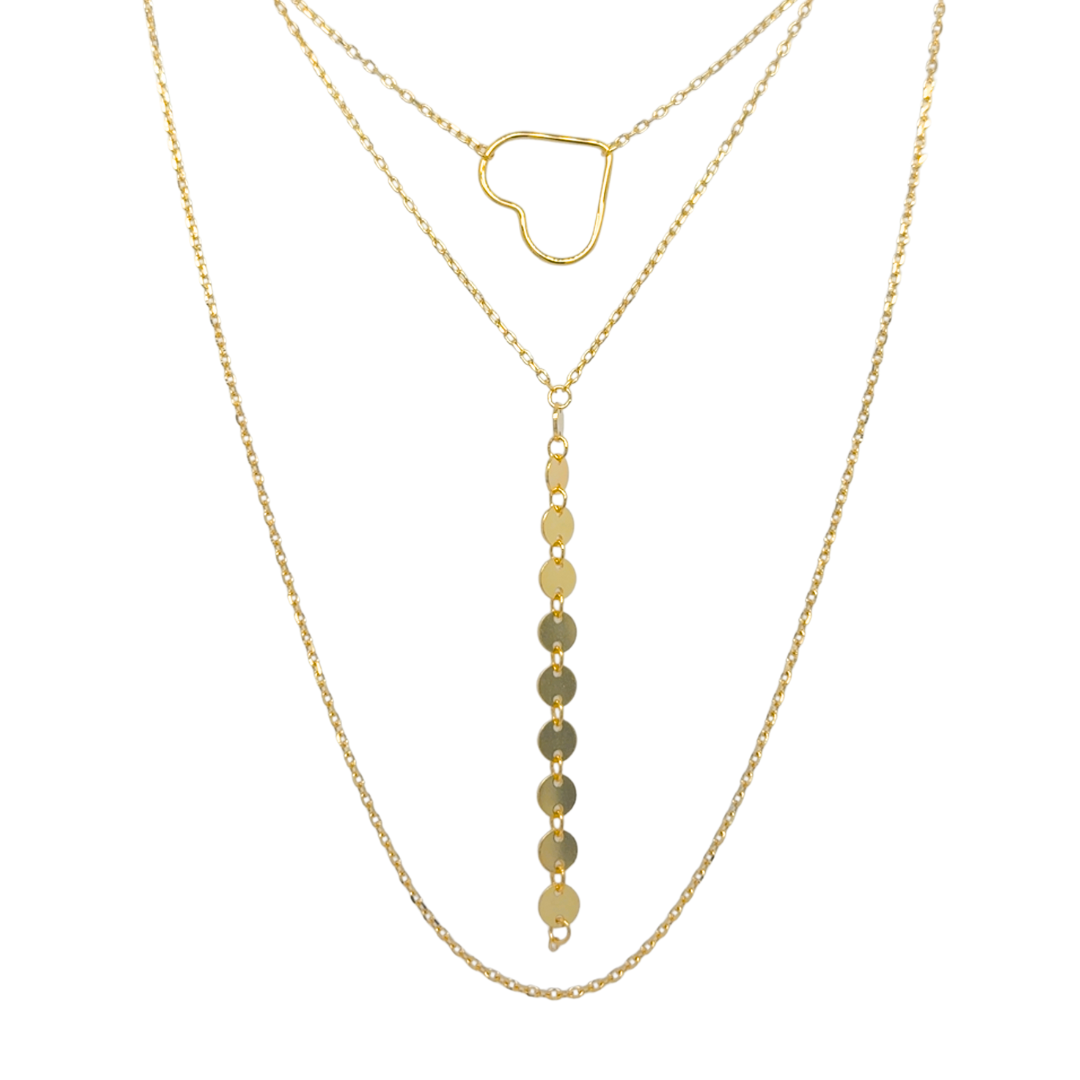 LAYERED HEART NECKLACE