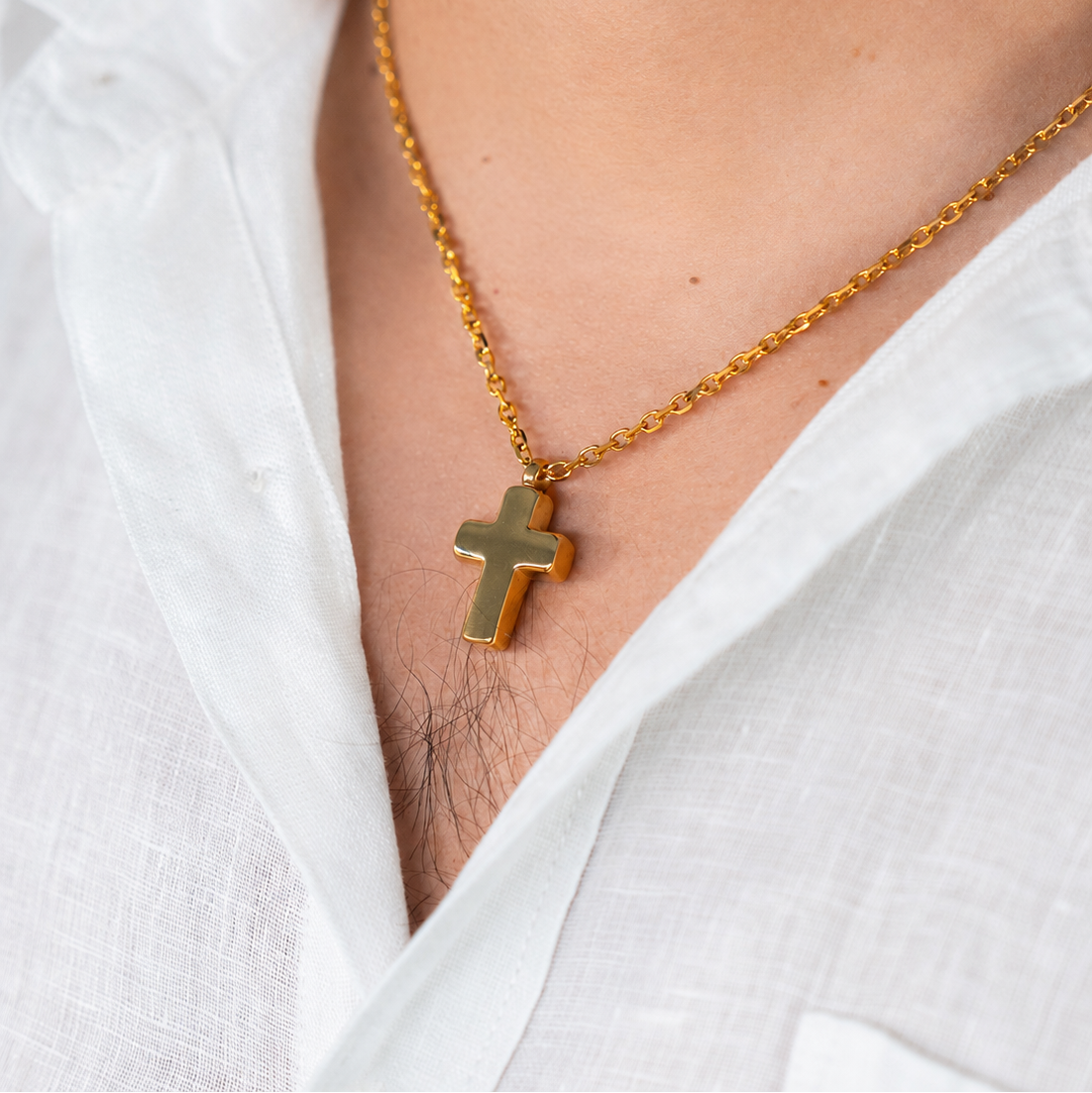 ATHEN CROSS MEN'S NECKLACE