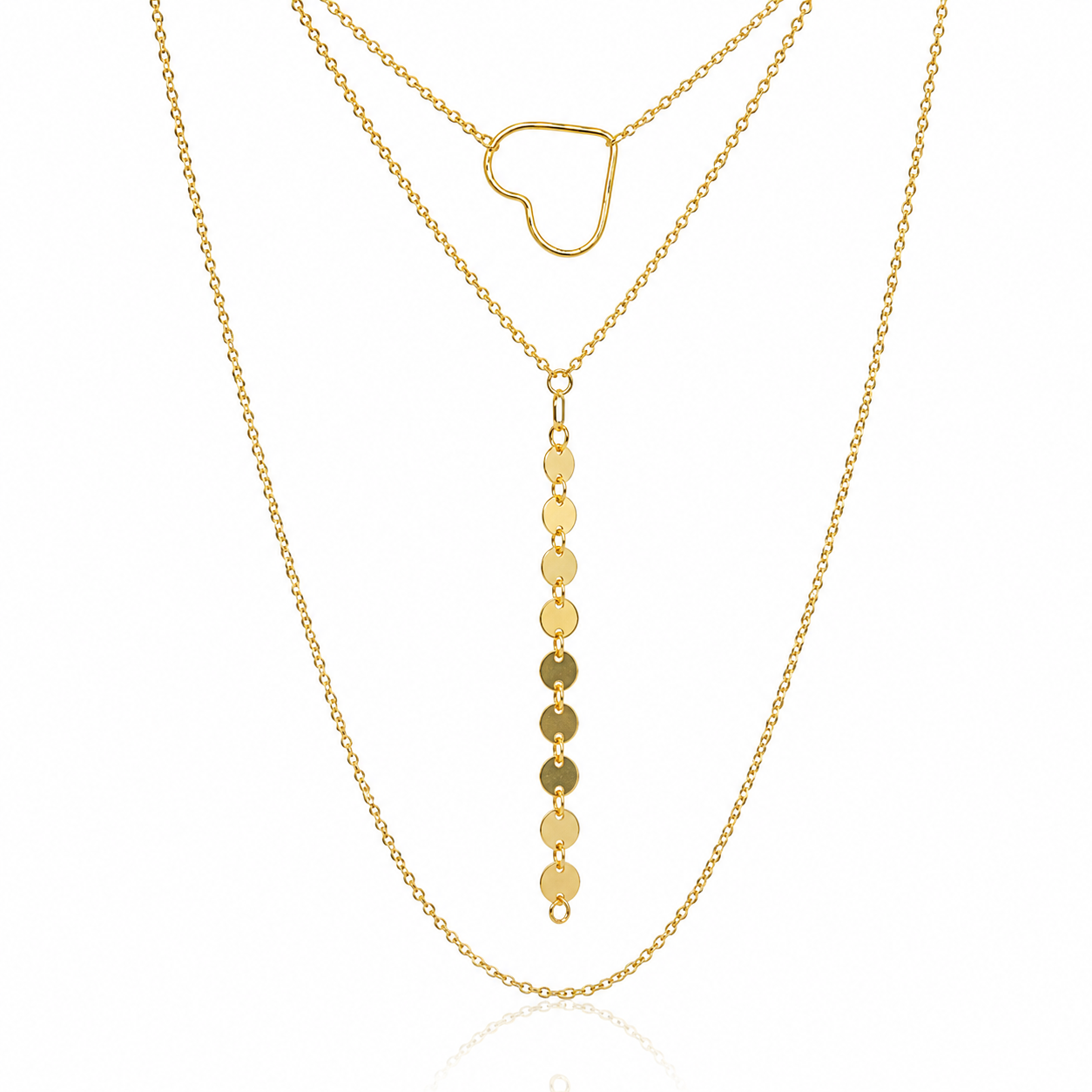LAYERED HEART NECKLACE