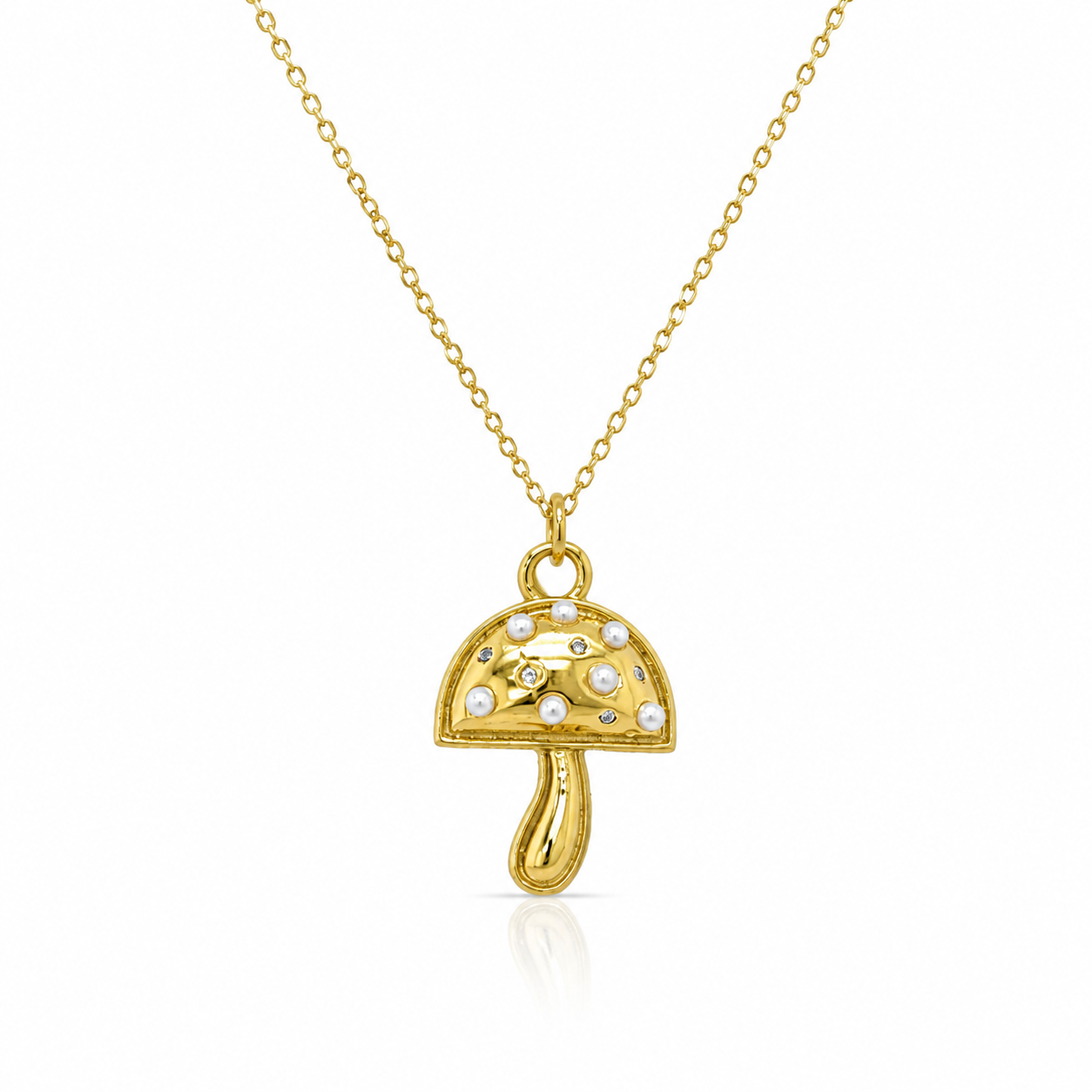 GOLDEN MUSHROOM NECKLACE