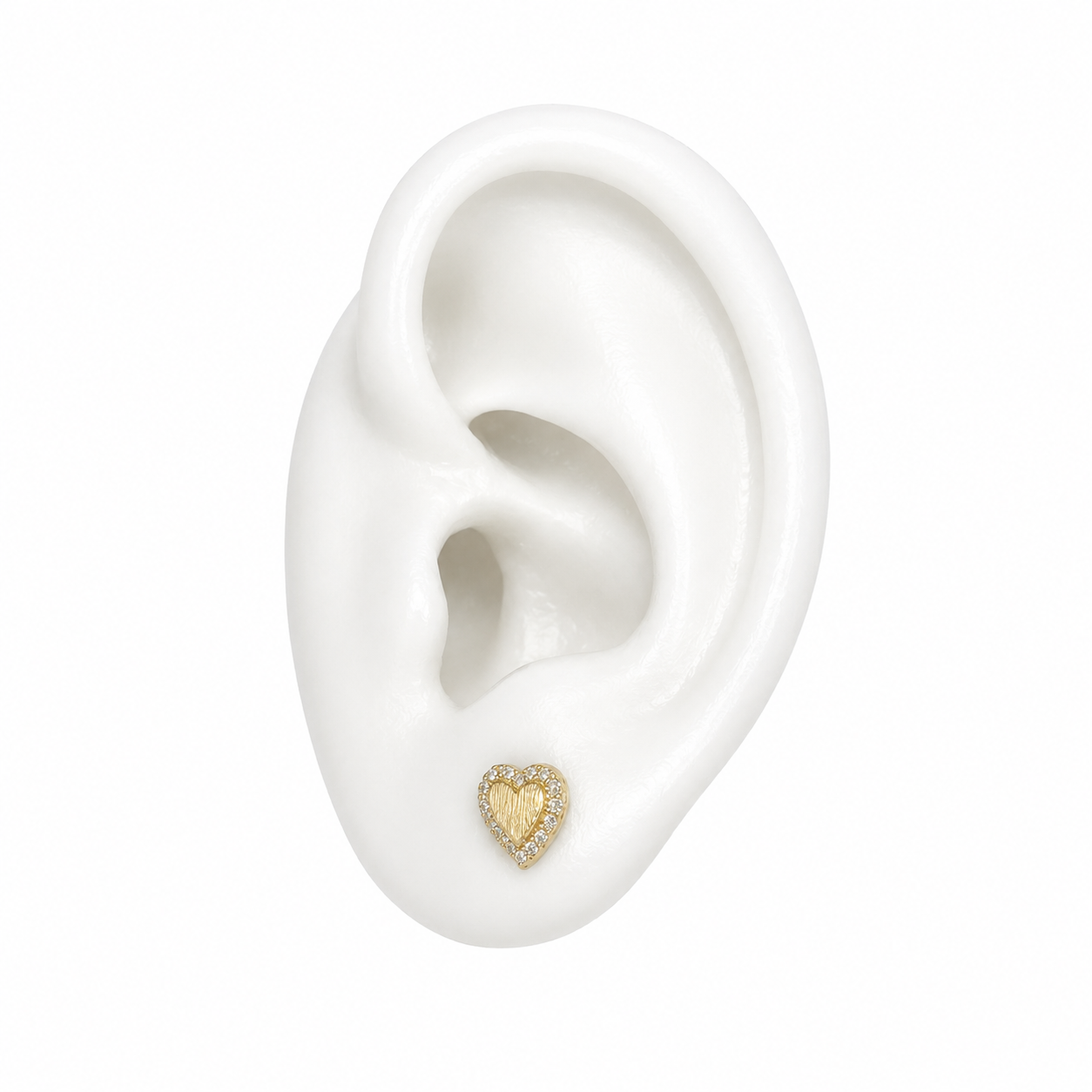 MATTE HEART EARRINGS