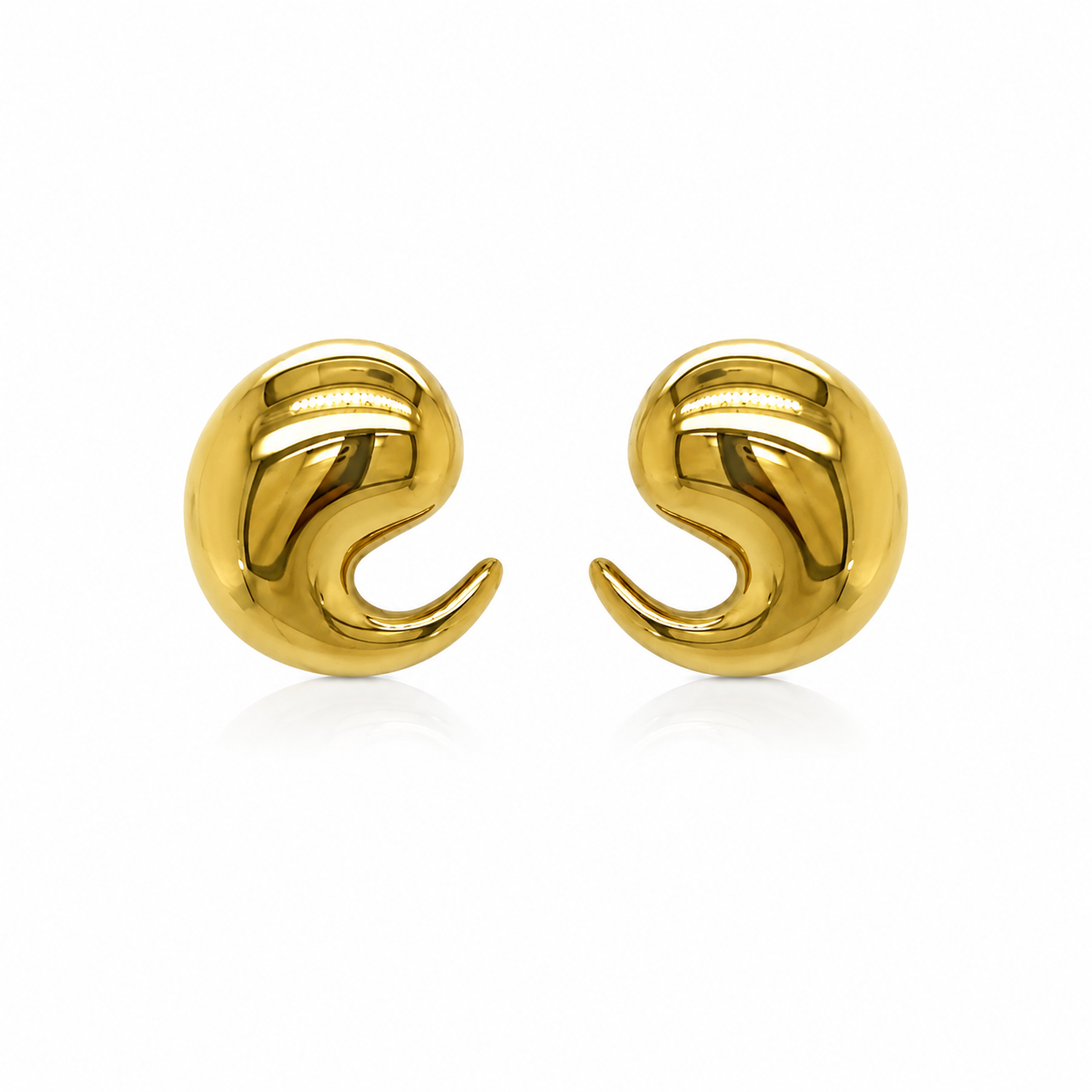 CURVED DROP EARRINGS