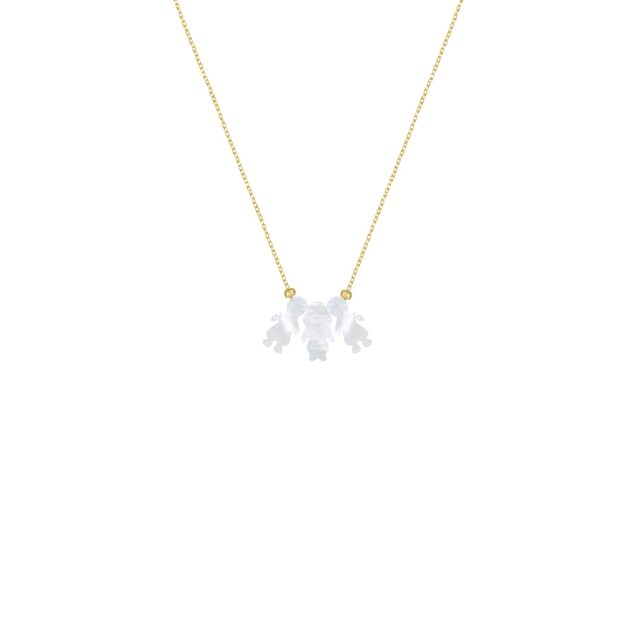 TWO BOYS ONE GIRL NACAR NECKLACE