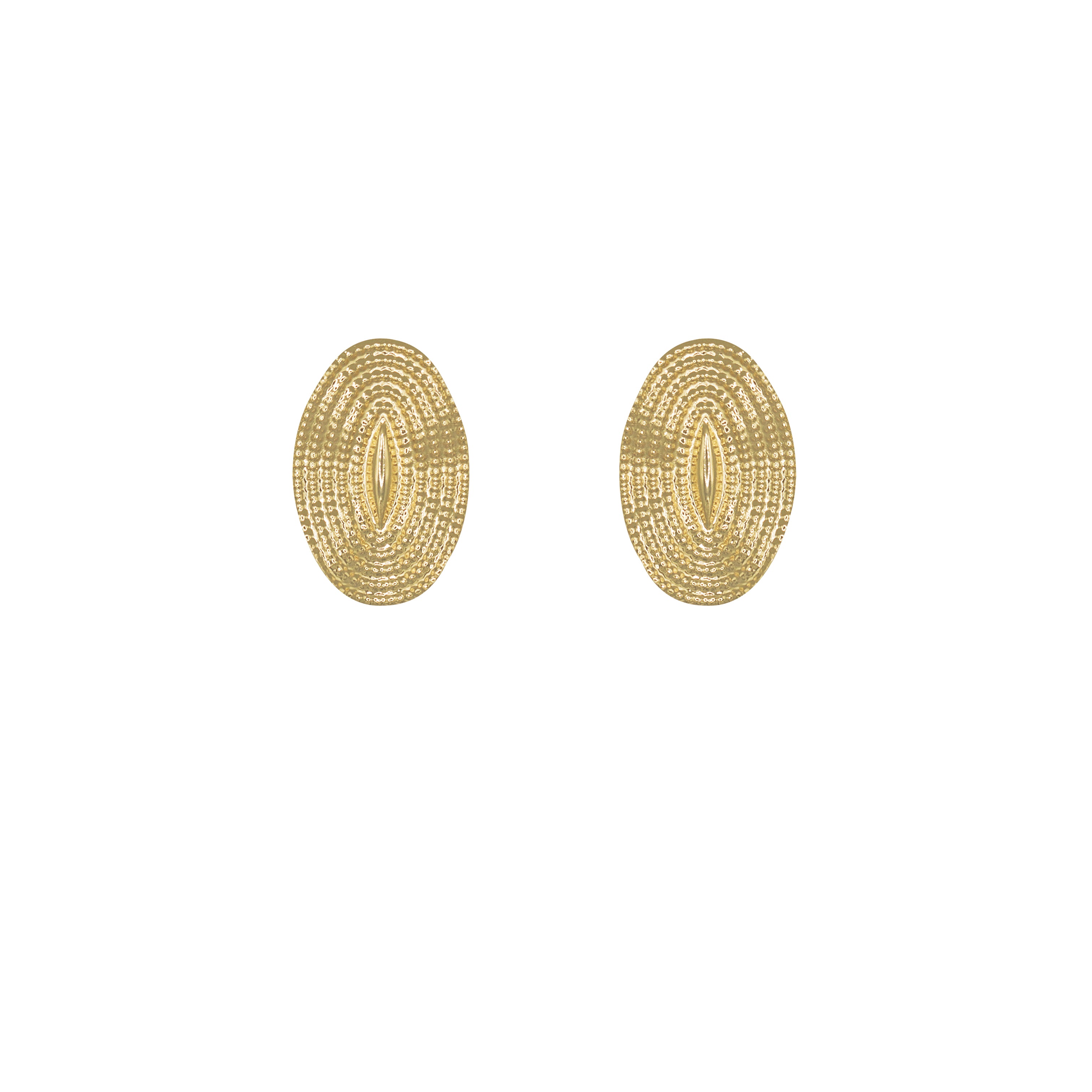 SUN OVAL EARRINGS