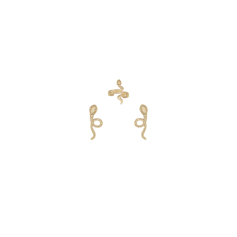 SNAKE STUD EARRINGS SET